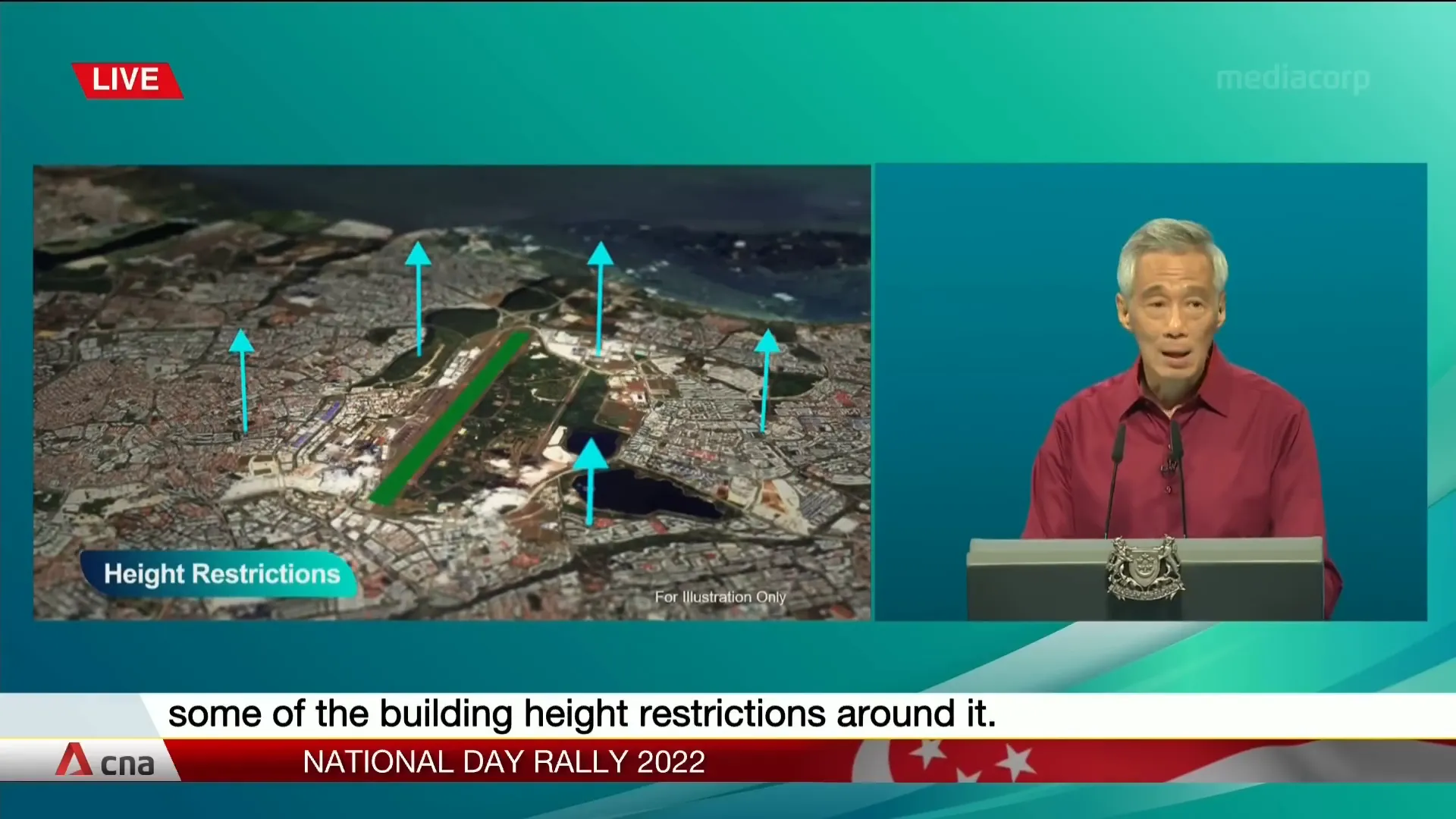 Visual representation of lifted building height restrictions