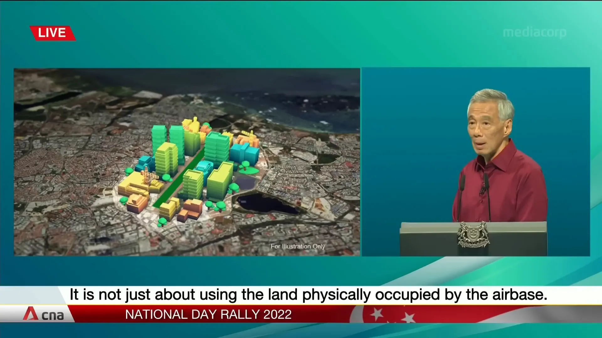 Conceptual layout of redeveloped surrounding towns