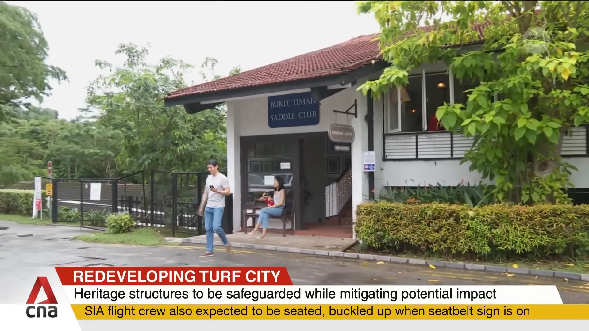 Heritage buildings integrated into modern development